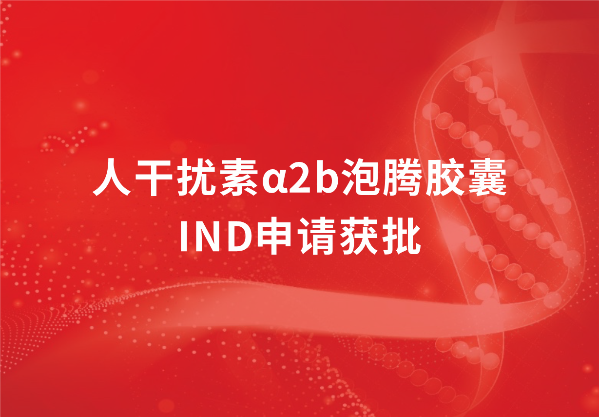 再传喜讯！必赢制药人干扰素α2b泡腾胶囊临床试验申请获批