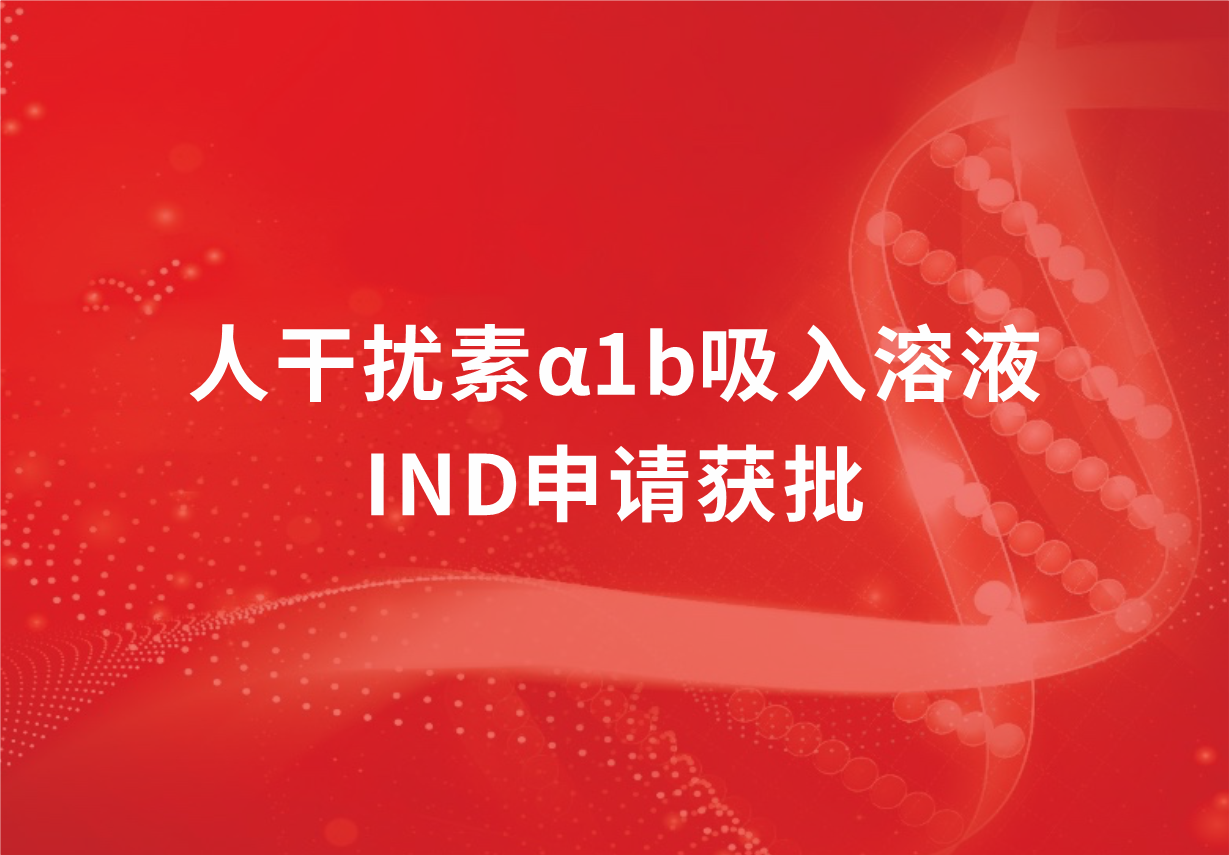 喜讯！必赢制药人干扰素α1b吸入溶液临床试验申请获批